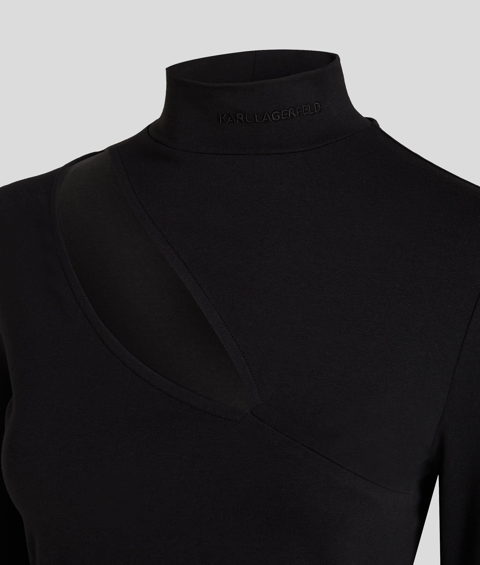 (image for) Green Cut-Out Polo Neck Top